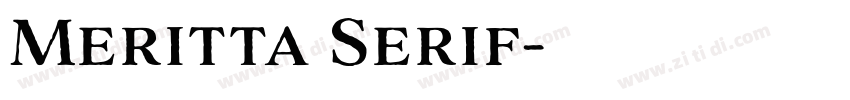 Meritta Serif字体转换